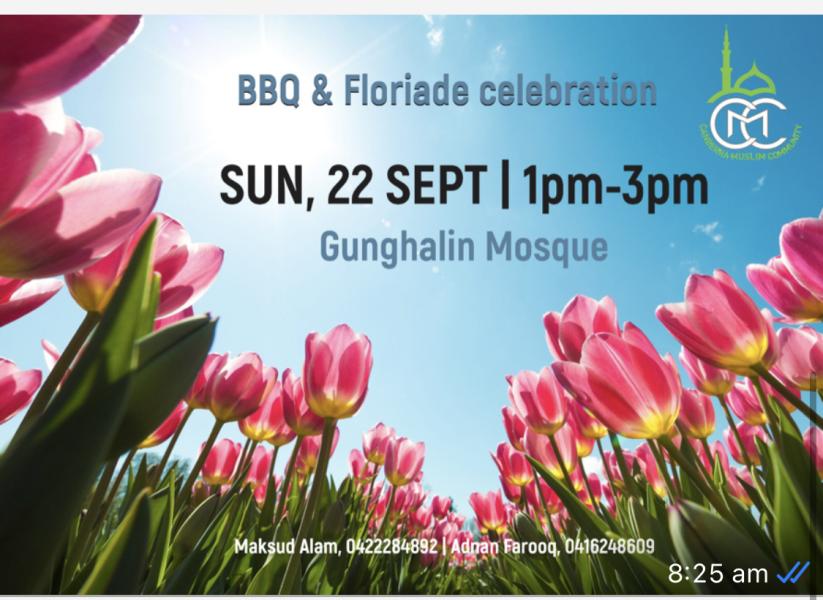 Gungahlin Mosque Garden Project and a mini-Floriade BBQ event 